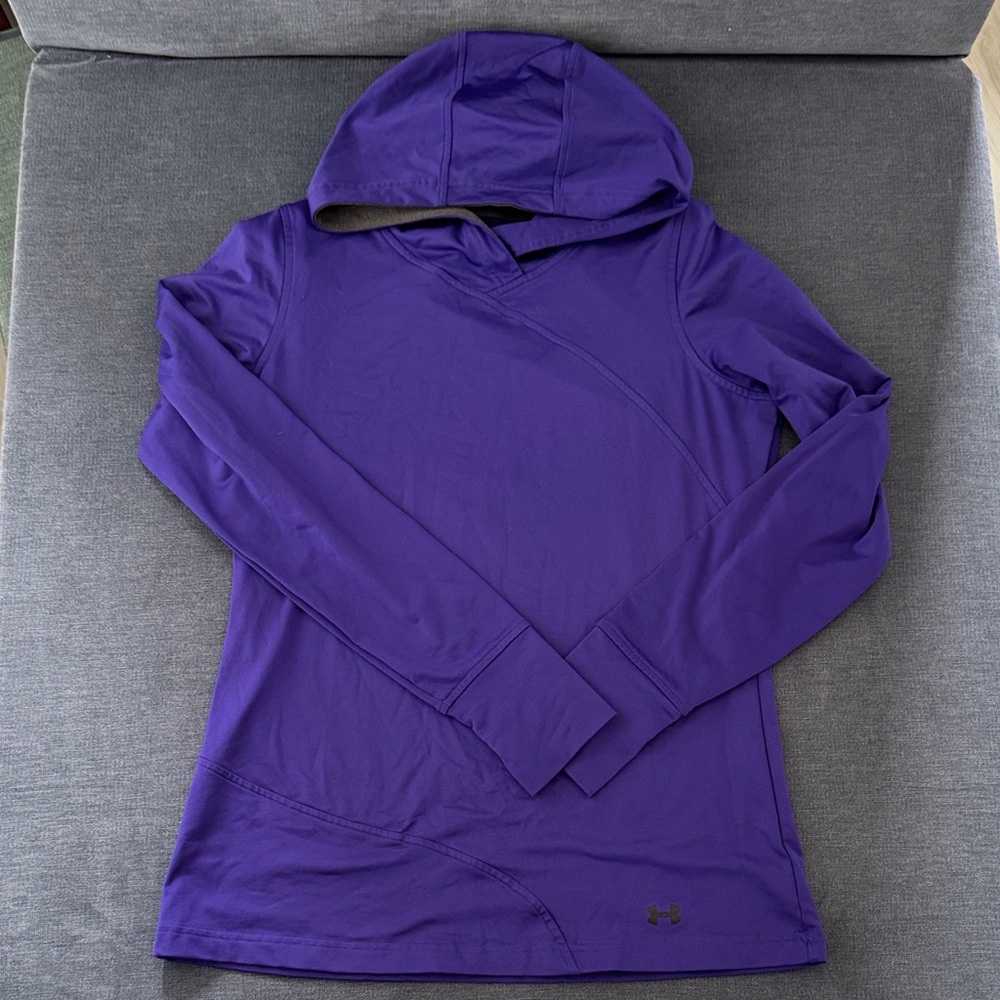 Under Armour Coldgear Vibrant Purple Hooded Top